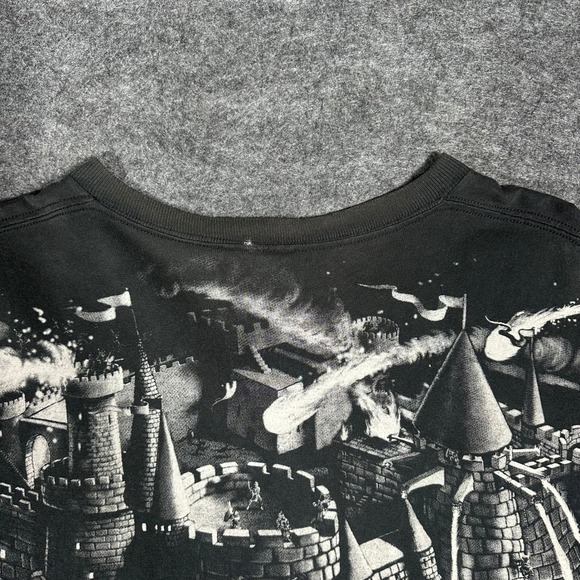 Rare Vintage 90s Liquid Blue Fantasy Dragon Knight AOP T Shirt Mens XL - Picture 12 of 16